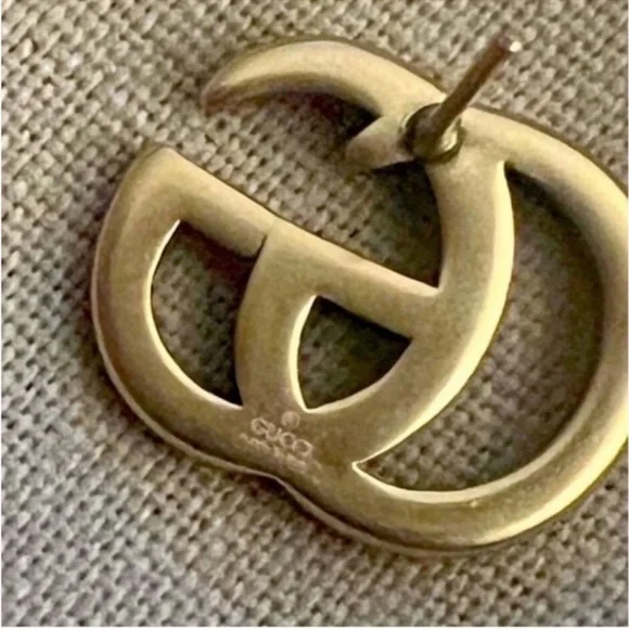 Gucci Gold-Tone GG Logo Earrings - Picture 3 of 7